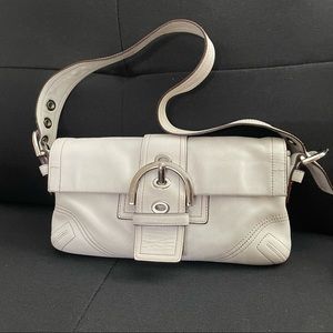 Coach boho buckle white handbag
